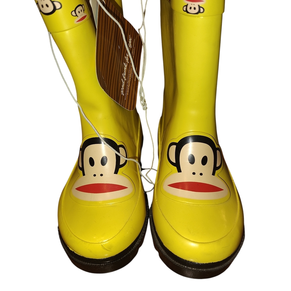 Paul Frank Bright Yellow Monkey Rain Boots
